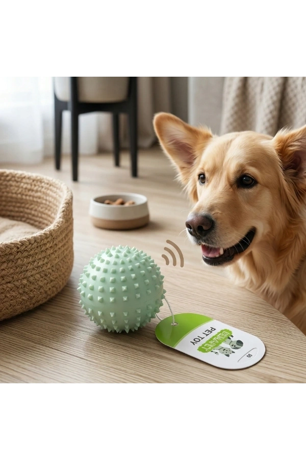 Bidebuvar Sesli Dikenli Evcil Hayvan Oyuncak Topu