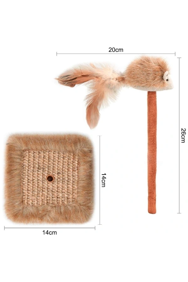 Bidebuvar Sesli Oyuncaklı Kedi Tırmalama Tahtası