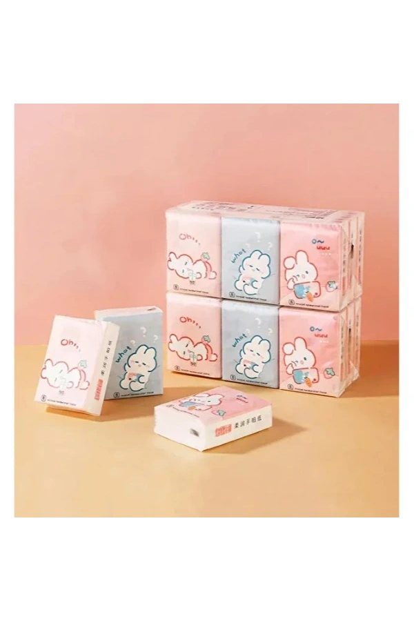 Bidebuvar Sevimli Figürlü Çocuk Mendili 9lu Paket