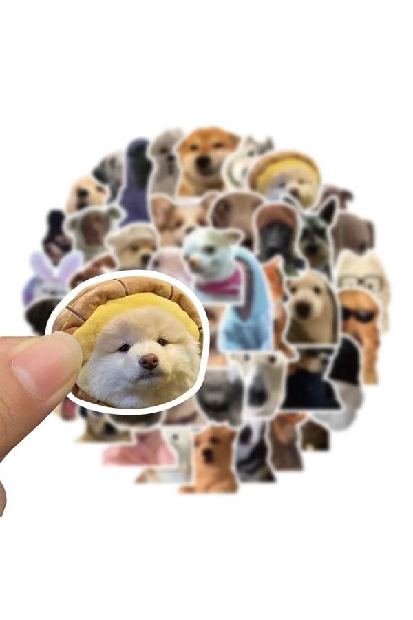Bidebuvar Sevimli Köpek Çıkartmaları Laptop Notebook Tablet Sticker Seti