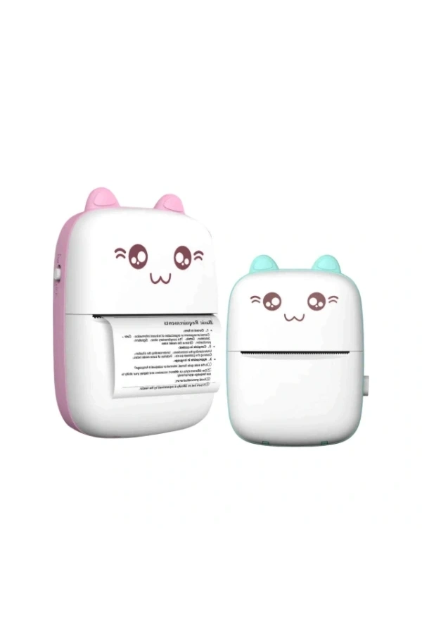 Bidebuvar Sevimli Mini Taşınabilir Yazıcı Printer
