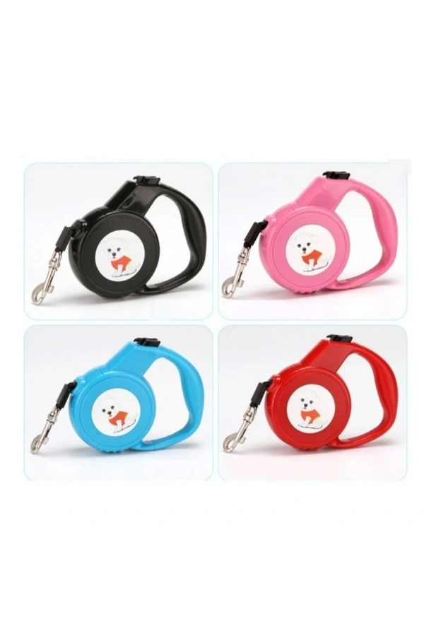 Bidebuvar Sevimli Otomatik Köpek Gezdirme Tasması 2.5 Metre