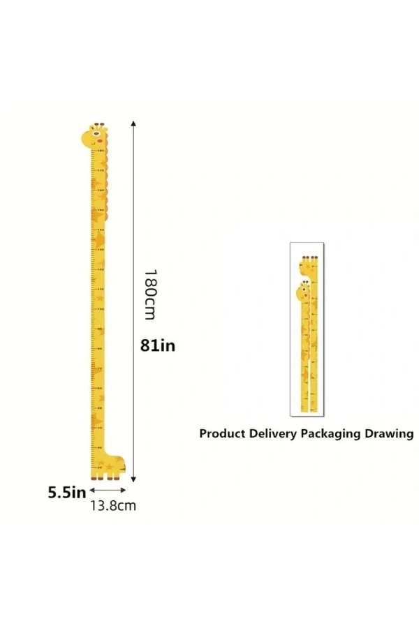 Bidebuvar Sevimli Sarı Zürafa Boy Ölçüsü Sticker
