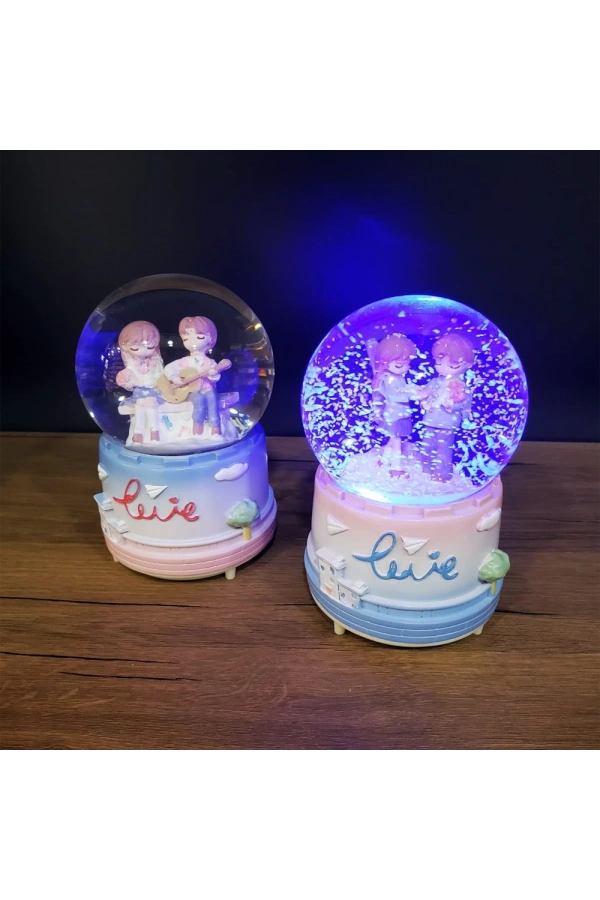 Bidebuvar Sevimli Sevgililer Büyük Boy Kar Küresi