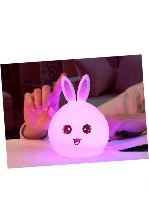 Bidebuvar Sevimli Tavşan Tasarımlı Gece Lambası