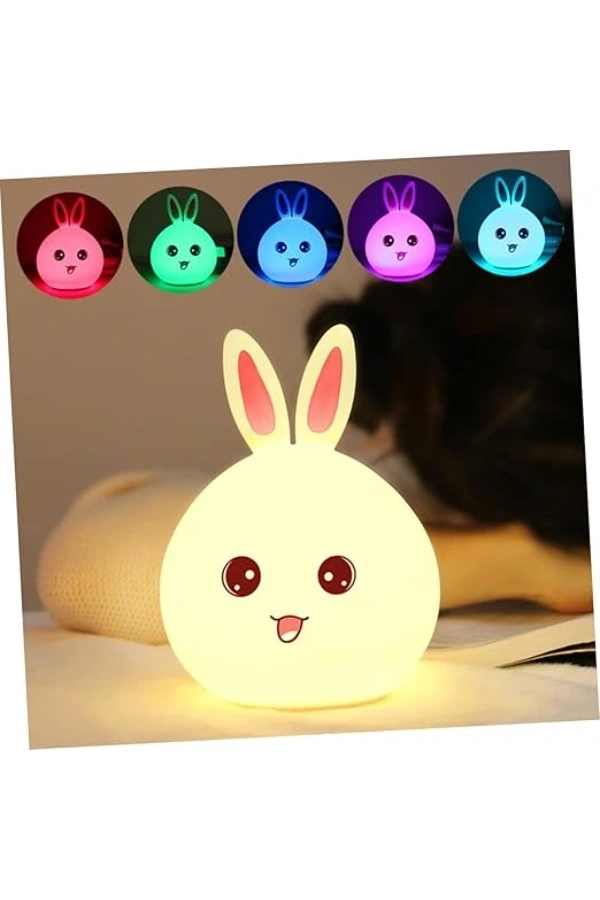 Bidebuvar Sevimli Tavşan Tasarımlı Gece Lambası