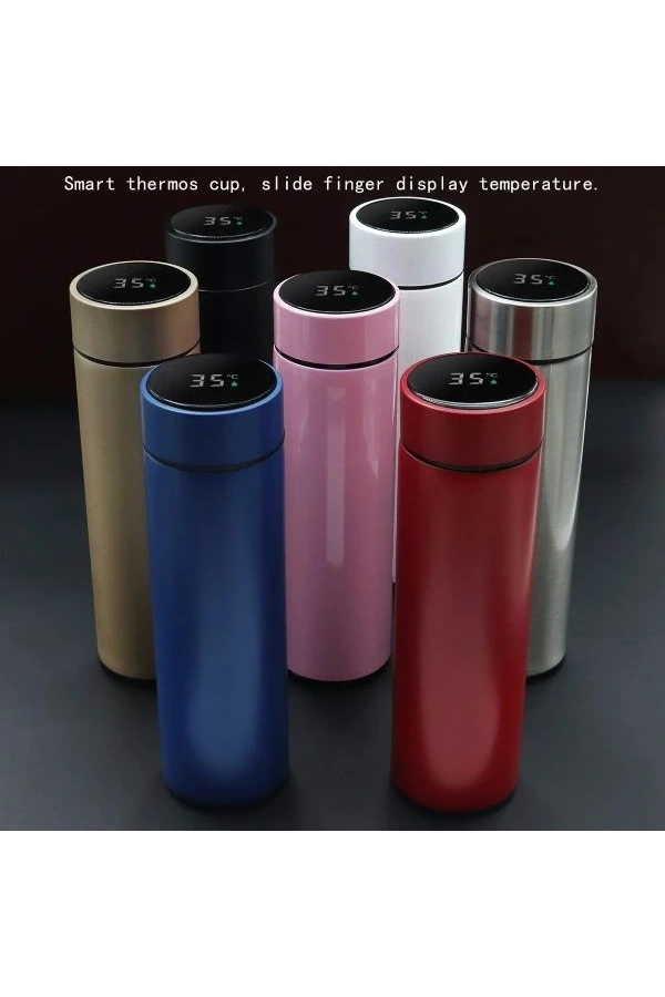 Bidebuvar Sıcaklık Göstergeli Dijital Termos 500 ml