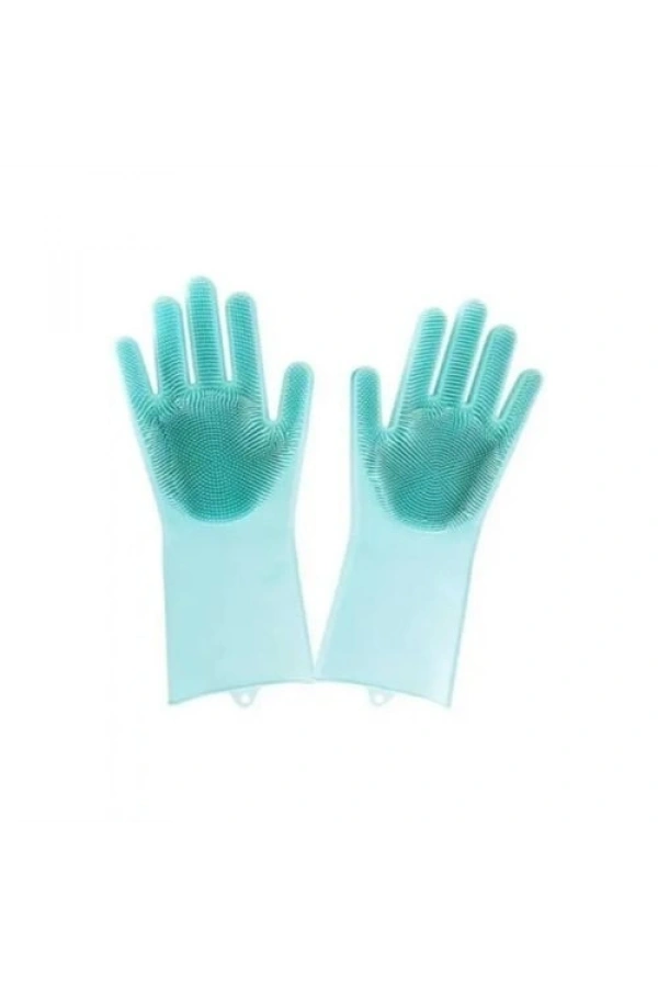 Bidebuvar Sihirli Isıya Dayanıklı Silikon Çok Amaçlı Bulaşık Eldiven Fırçası Magic Gloves