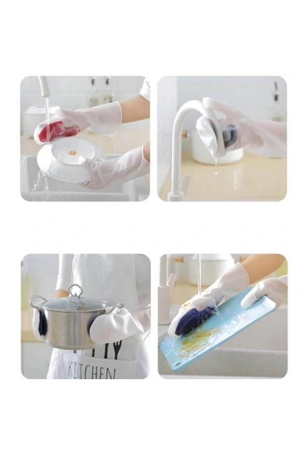 Bidebuvar Silikon Bulaşık Yıkama Eldiveni