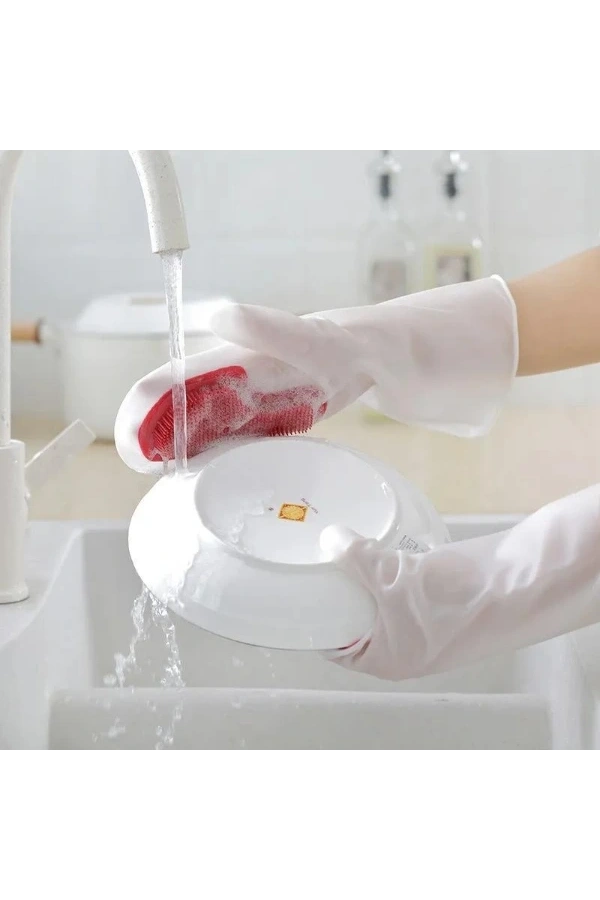 Bidebuvar Silikon Bulaşık Yıkama Eldiveni