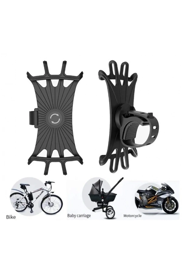 Bidebuvar Silikon Esnek Bisiklet Telefon Tutucu