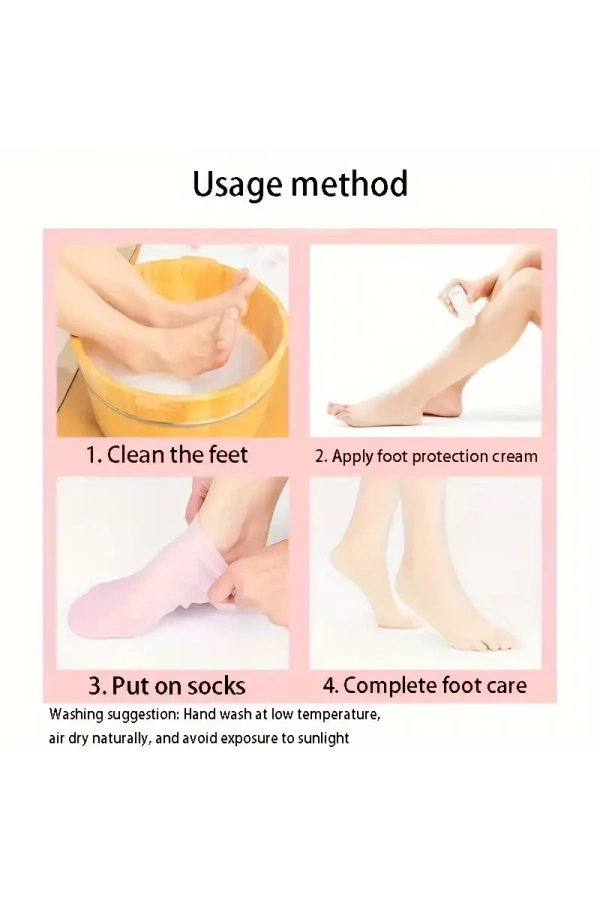 Bidebuvar Silikon Jel Ayak Nemlendirici Çorap