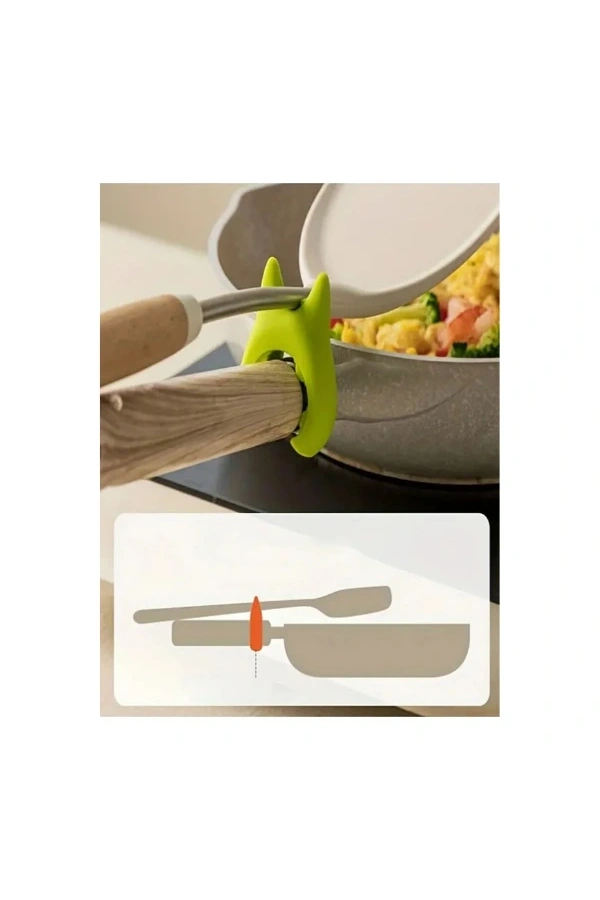 Bidebuvar Silikon Tava Tencere Kaşık Tutucu