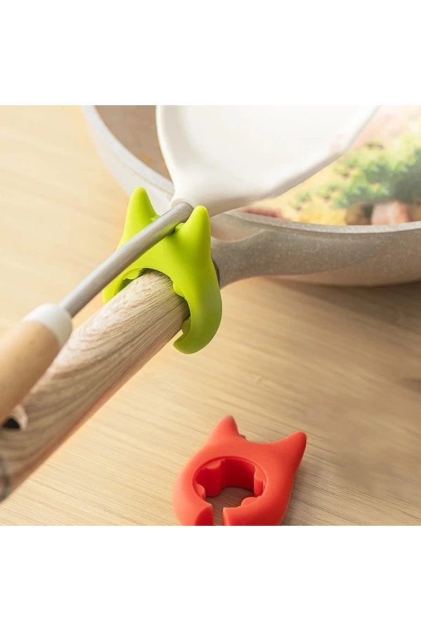 Bidebuvar Silikon Tava Tencere Kaşık Tutucu