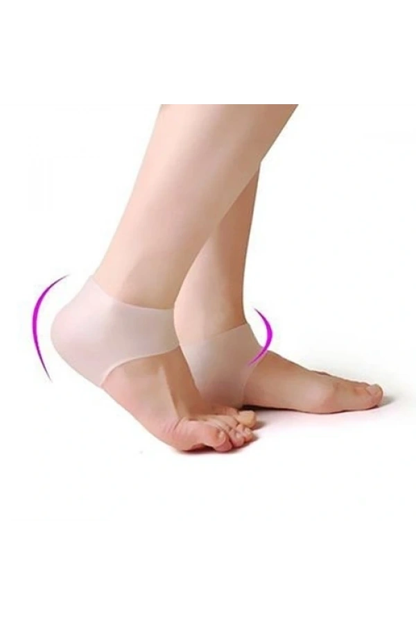 Bidebuvar Silikon Topuk Çorabı Beyaz Renk