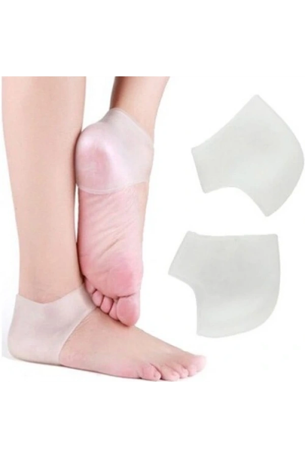 Bidebuvar Silikon Topuk Çorabı Beyaz Renk