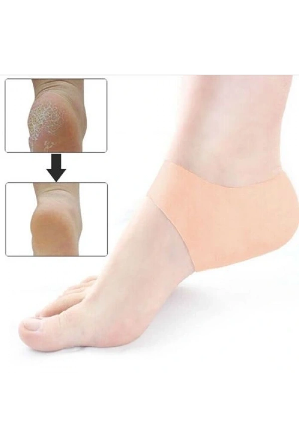 Bidebuvar Silikon Topuk Çorabı Beyaz Renk