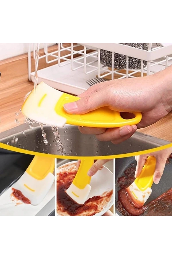 Bidebuvar Silikon Uçlu Bulaşık Temizleme Kazıyıcı Spatula