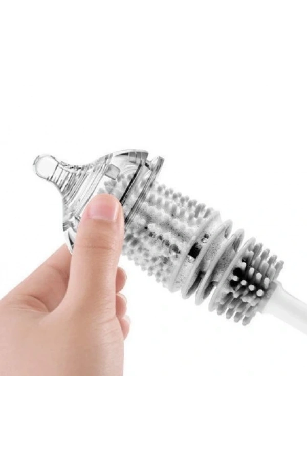 Bidebuvar Silikon Uzun Saplı Kavanoz Yıkama Fırçası