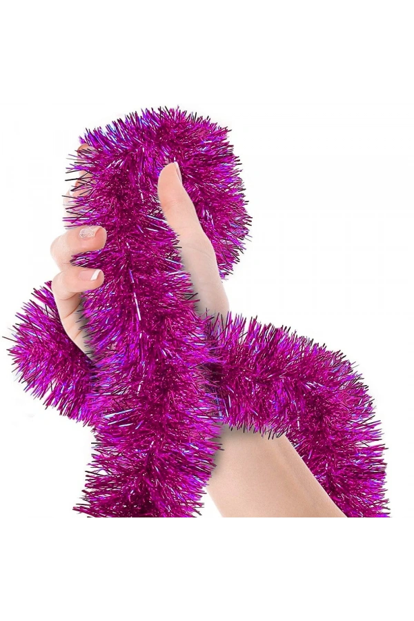 Bidebuvar Simli Parti Süsü 2 Metre Fuşya