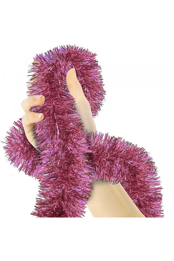 Bidebuvar Simli Parti Süsü 2 Metre Pembe