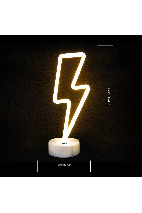 Bidebuvar Şimşek Neon LED Lamba