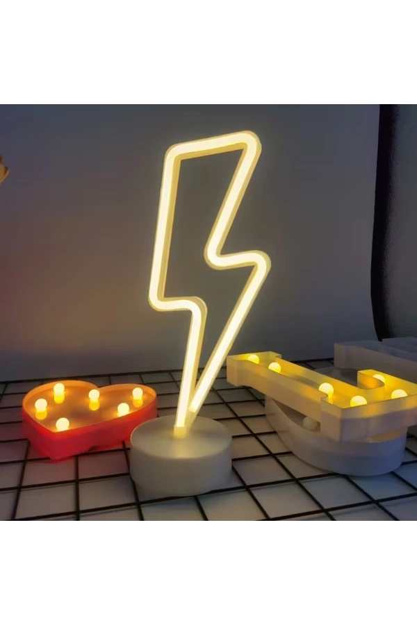 Bidebuvar Şimşek Neon LED Lamba