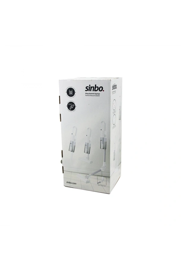 Bidebuvar Sinbo Dikey Elektrikli Süpürge - Beyaz - 500W - Ergonomik Tasarım