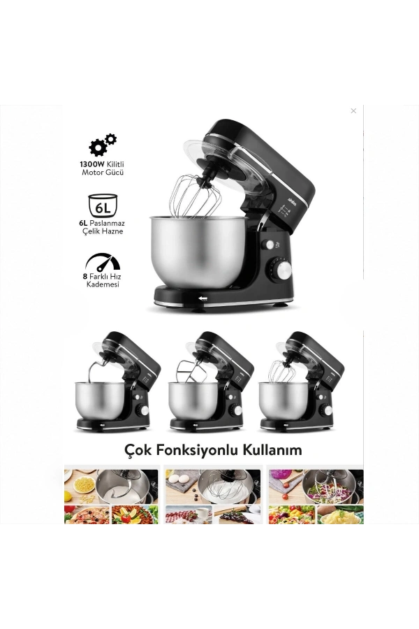 Bidebuvar Sinbo Standlı Mikser - Siyah Renk - 12 Litre Hazne