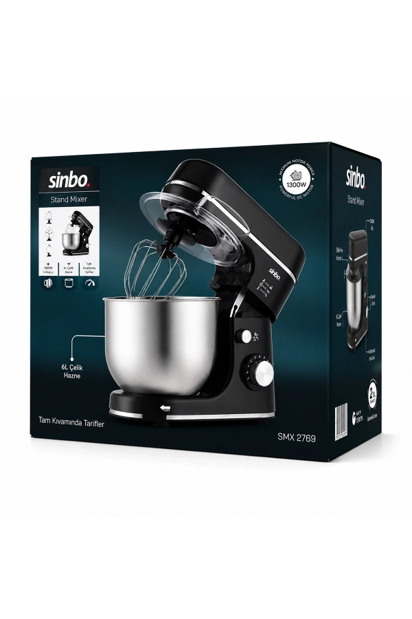 Bidebuvar Sinbo Standlı Mikser - Siyah Renk - 12 Litre Hazne