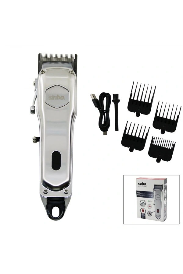 Bidebuvar Sinbo Tıraş Makinesi - USB Şarjlı - Çelik Gövde - Kollu Tarak Ayarı