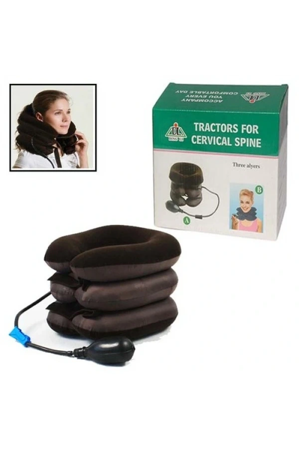 Bidebuvar Şişirilebilir Pompalı Ortopedik Boyun ve Seyahat Yastığı