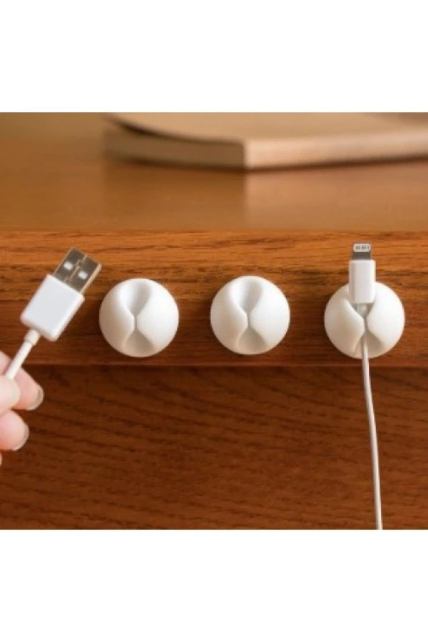 Bidebuvar Siyah Beyaz Kablo Sabitleme Klipsi 10lu