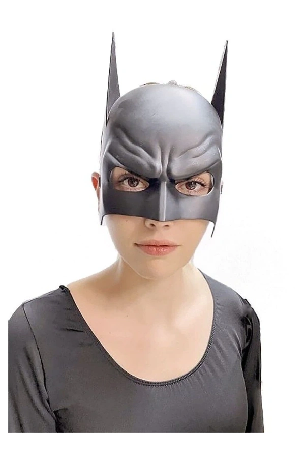 Bidebuvar Siyah Çocuk Batman Maskesi Lastikli