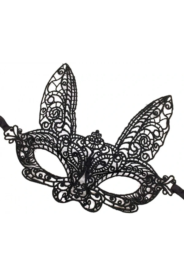 Bidebuvar Siyah Dantel Kesim Balo Parti Maskesi 7 No