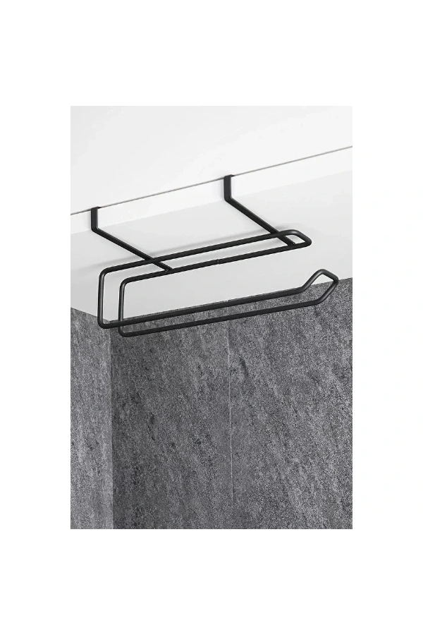 Bidebuvar Siyah Dolap İçi Kağıt Havluluk Askı