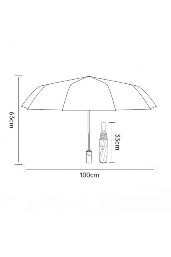 Bidebuvar Siyah El Fenerli Şemsiye