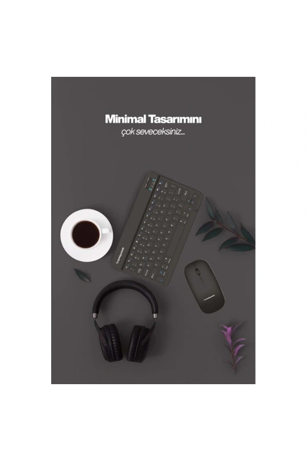 Bidebuvar Siyah Kablosuz Klavye Ve Mouse Seti