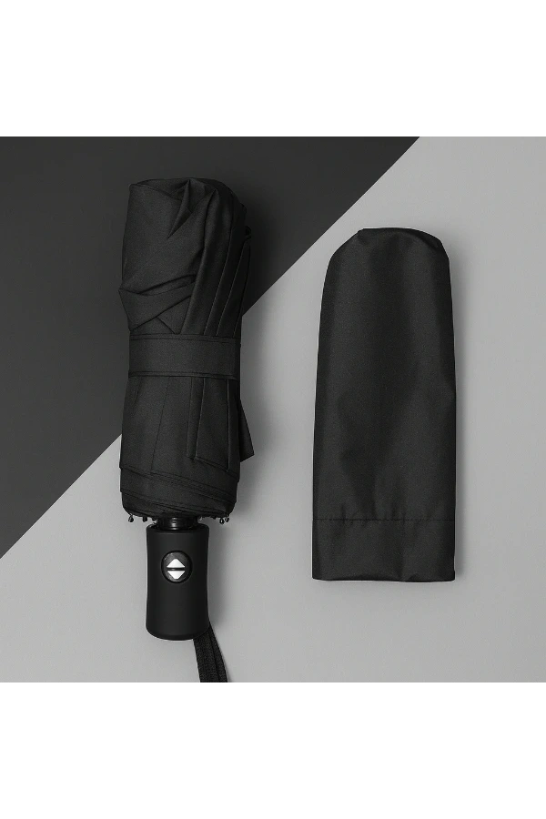 Bidebuvar Siyah Kılıflı Otomatik Kompakt Şemsiye