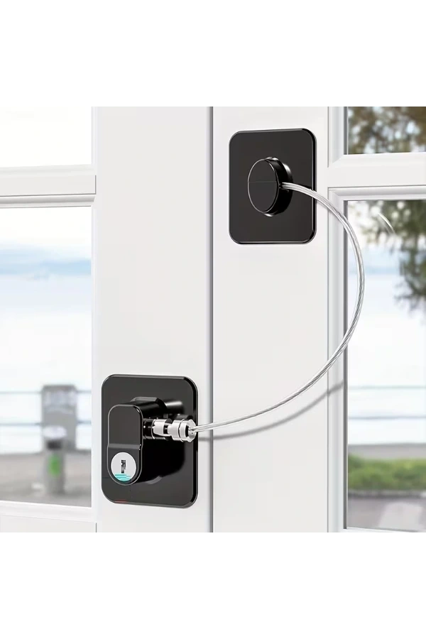 Bidebuvar Siyah Plaka Halatlı Emniyet Kilidi