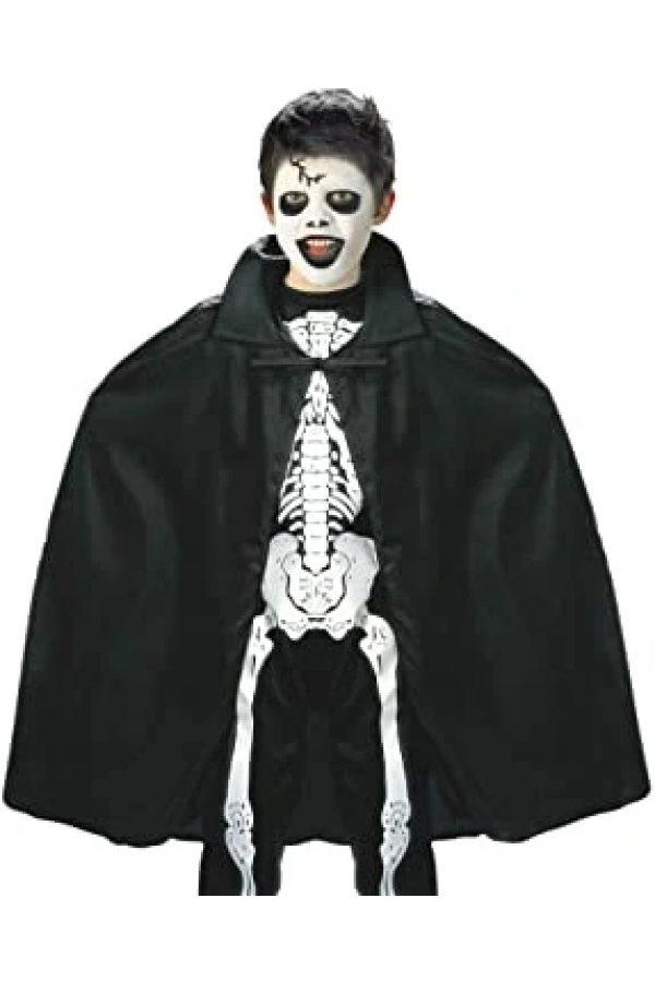 Bidebuvar Siyah Renk Yakalı Halloween Pelerini 90 cm