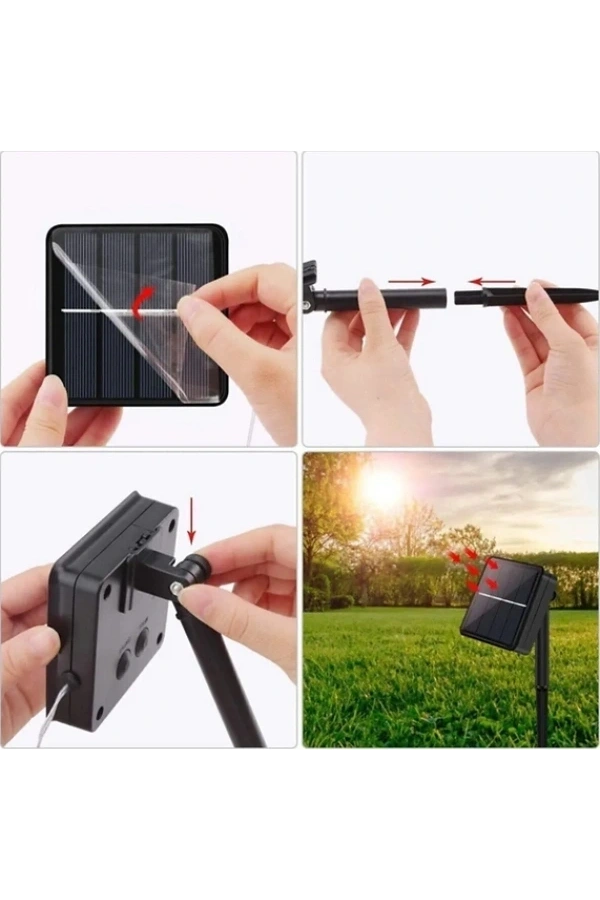 Bidebuvar Solar 100 Ledli 12 Metre Bahçe Aydınlatma
