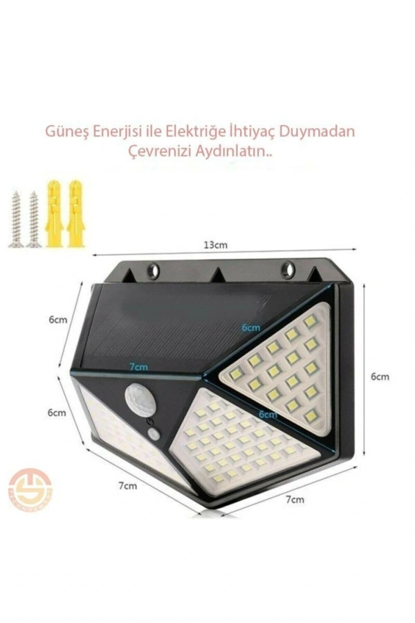 Bidebuvar Solar Bahçe Aydınlatma Lambası 100 Led
