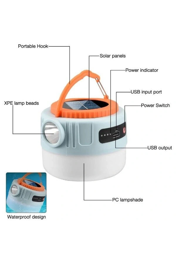 Bidebuvar Solar Led Kamp Lambası