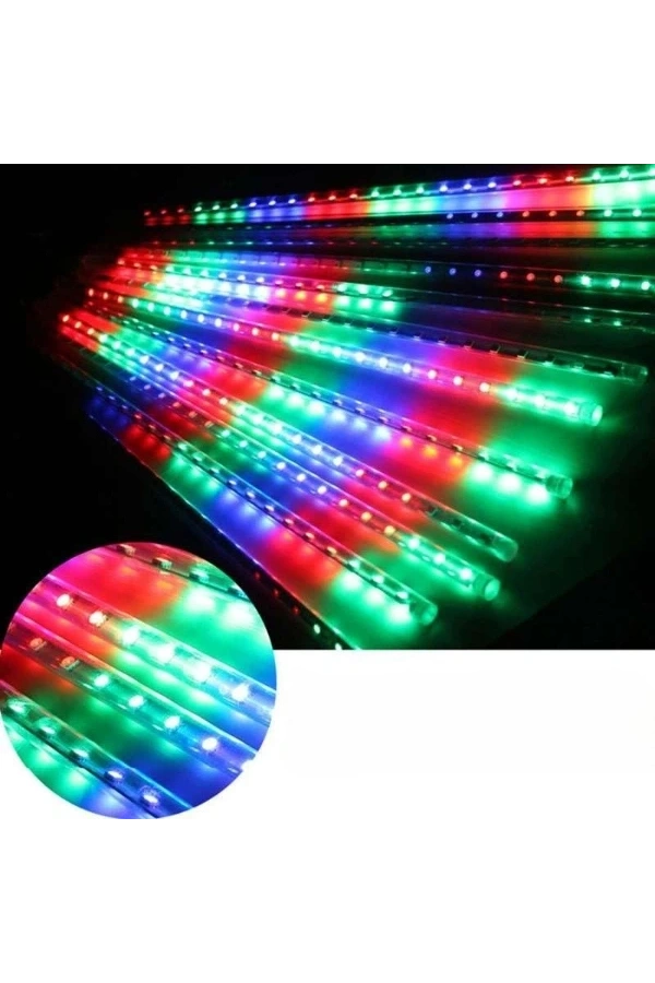 Bidebuvar Solar Meteor Tüp Bahçe Dış Mekan Aydınlatma LED 8 Adet