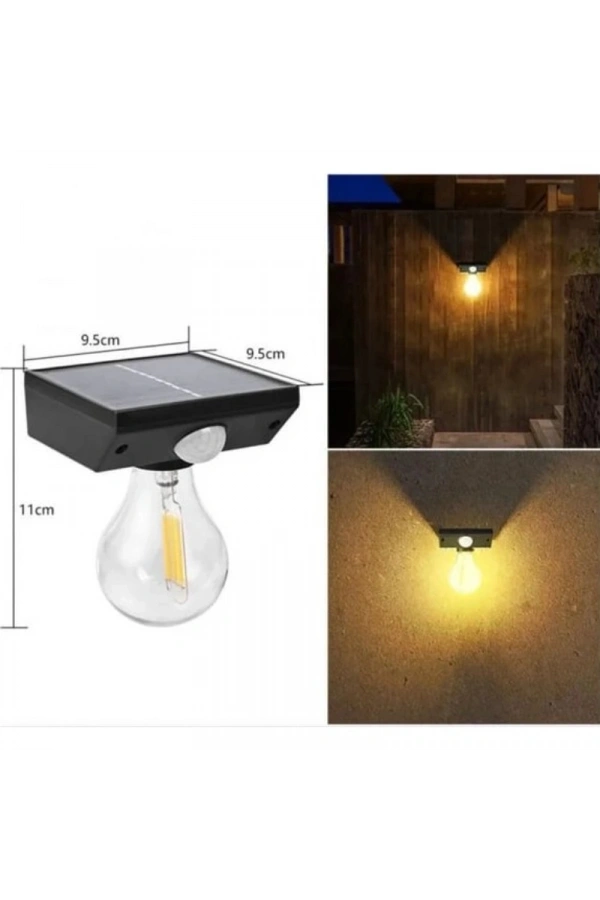 Bidebuvar Solar Sensörlü LED Ampul Lamba - Güneş Enerjili - Dış Mekan Aydınlatma