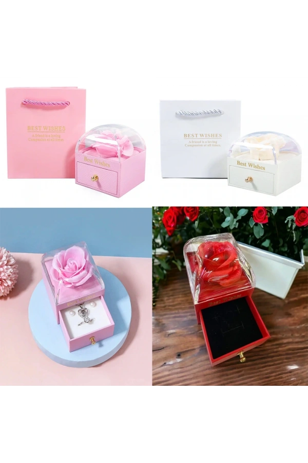 Bidebuvar Sonsuzluk Gül Tasarımlı Takı Kutusu