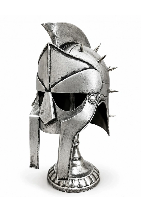 Bidebuvar Spartalı Gladyatör Miğferi Biblosu - Metal - 45x20 cm Dekoratif Obje