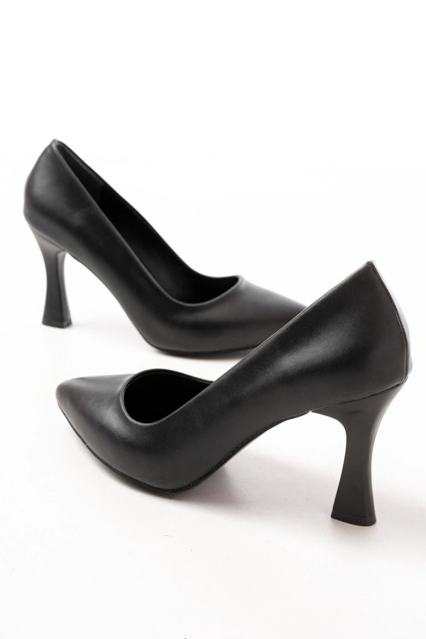 Bidebuvar ST-001 Siyah Günlük 9 cm Topuklu Bayan Stiletto Ayakkabı