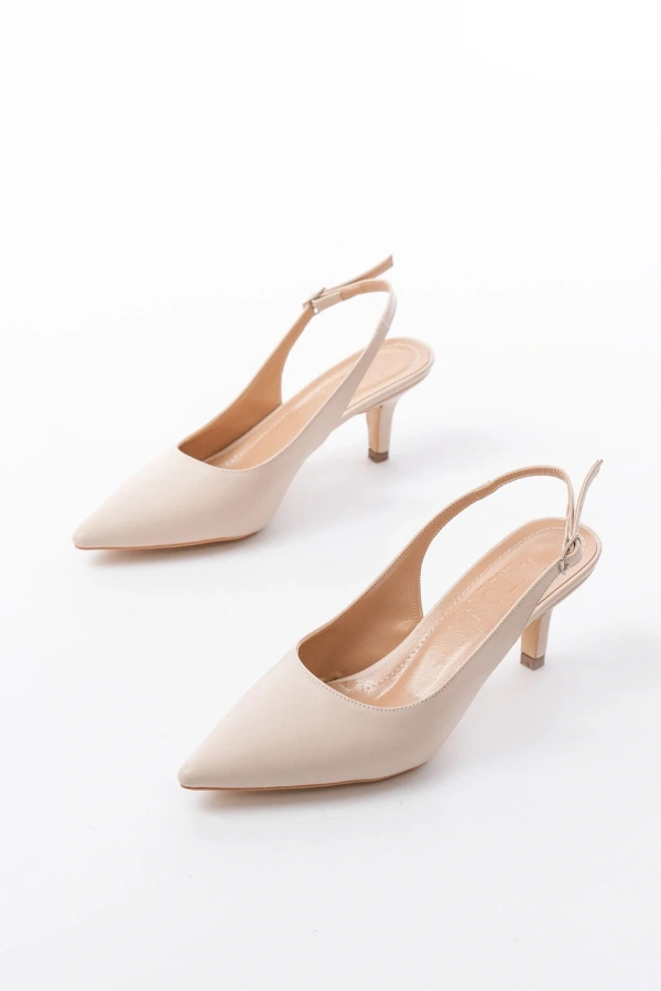 Bidebuvar ST-1152 Bej Günlük 7 cm Topuklu Kadın Ayakkabı